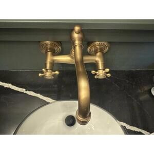 Wall Mounted Brushed Gold Vintage NEW In Box